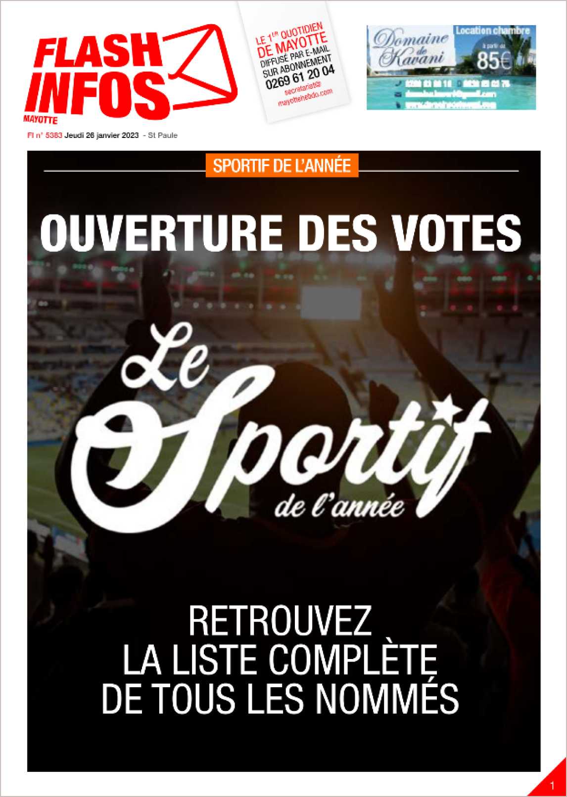 Jeudi 26 janvier 2023