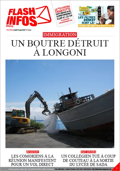 Flash infos Mayotte du Jeudi 22 mai 2025