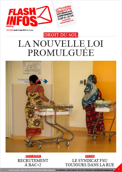 Flash infos Mayotte du Jeudi 15 mai 2025