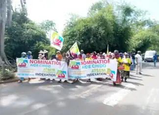 Une deuxième journée de manifestation pour le syndicat FSU Mayotte Une deuxième journée de manifestation pour le syndicat FSU Mayotte
