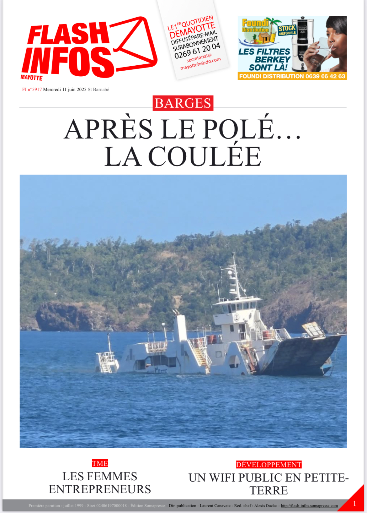 Flash infos Mayotte du Mercredi 11 juin 2025