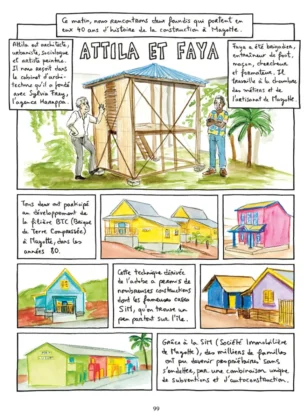 “Mayotte a beaucoup à nous apprendre”, La BD “Le béton et le bambou” retrace les techniques de construction traditionnelle de l’île