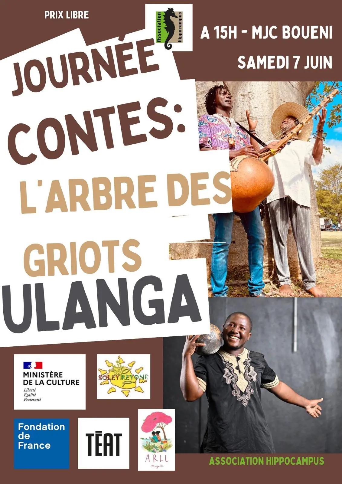 Des spectacles de contes musicaux à Boueni ce samedi