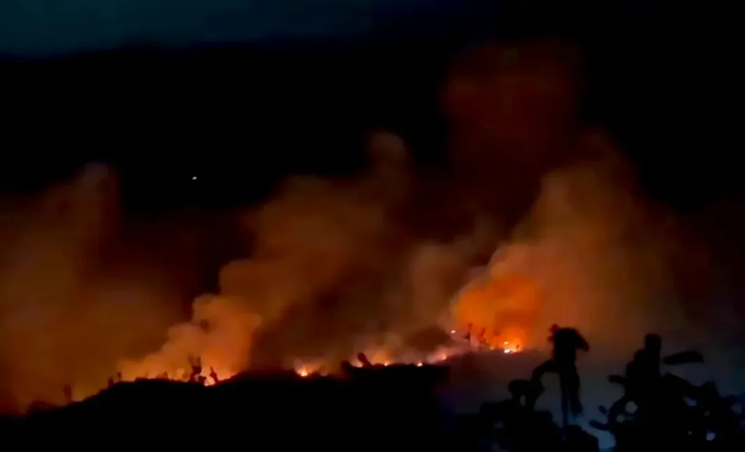 Les pompiers ont lutté contre un feu de forêt à Kahani ce week-end