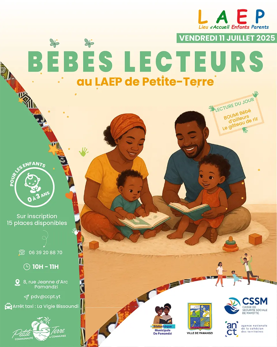 Bébés Lecteurs à Pamandzi ce vendredi 11 juillet