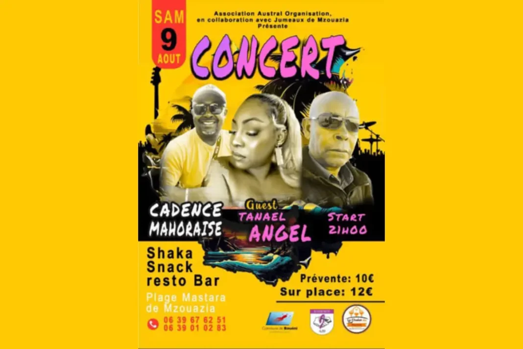 Cadence Mahoraise en concert exceptionnel ce samedi 9 août à Mzouazia
