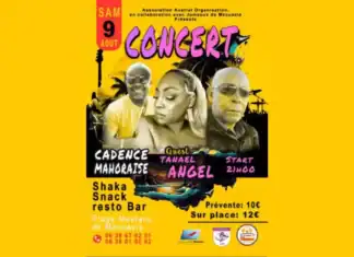Cadence Mahoraise en concert exceptionnel ce samedi 9 août à Mzouazia Cadence Mahoraise en concert exceptionnel ce samedi 9 août à Mzouazia