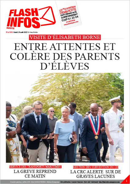 Flash infos Mayotte du Mardi 19 août 2025
