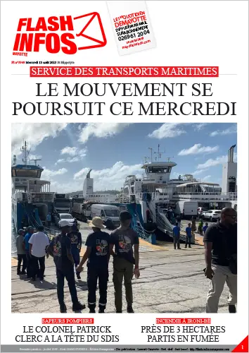 Flash infos Mayotte du Mercredi 13 août 2025