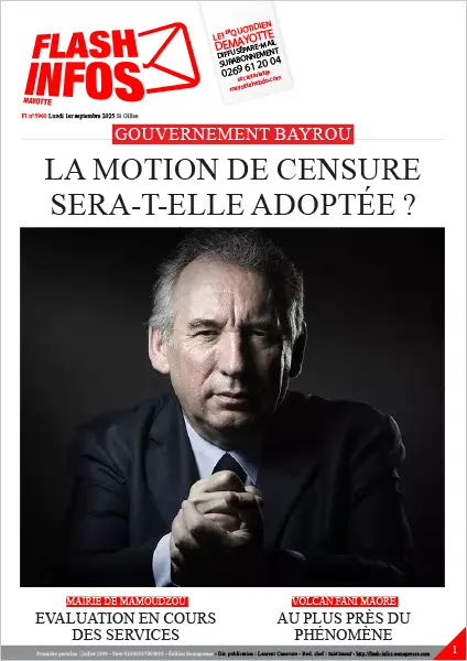 Flash infos Mayotte du Lundi 1er septembre 2025