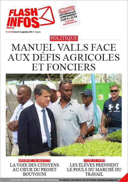 Flash infos Mayotte du Mercredi 3 septembre 2025