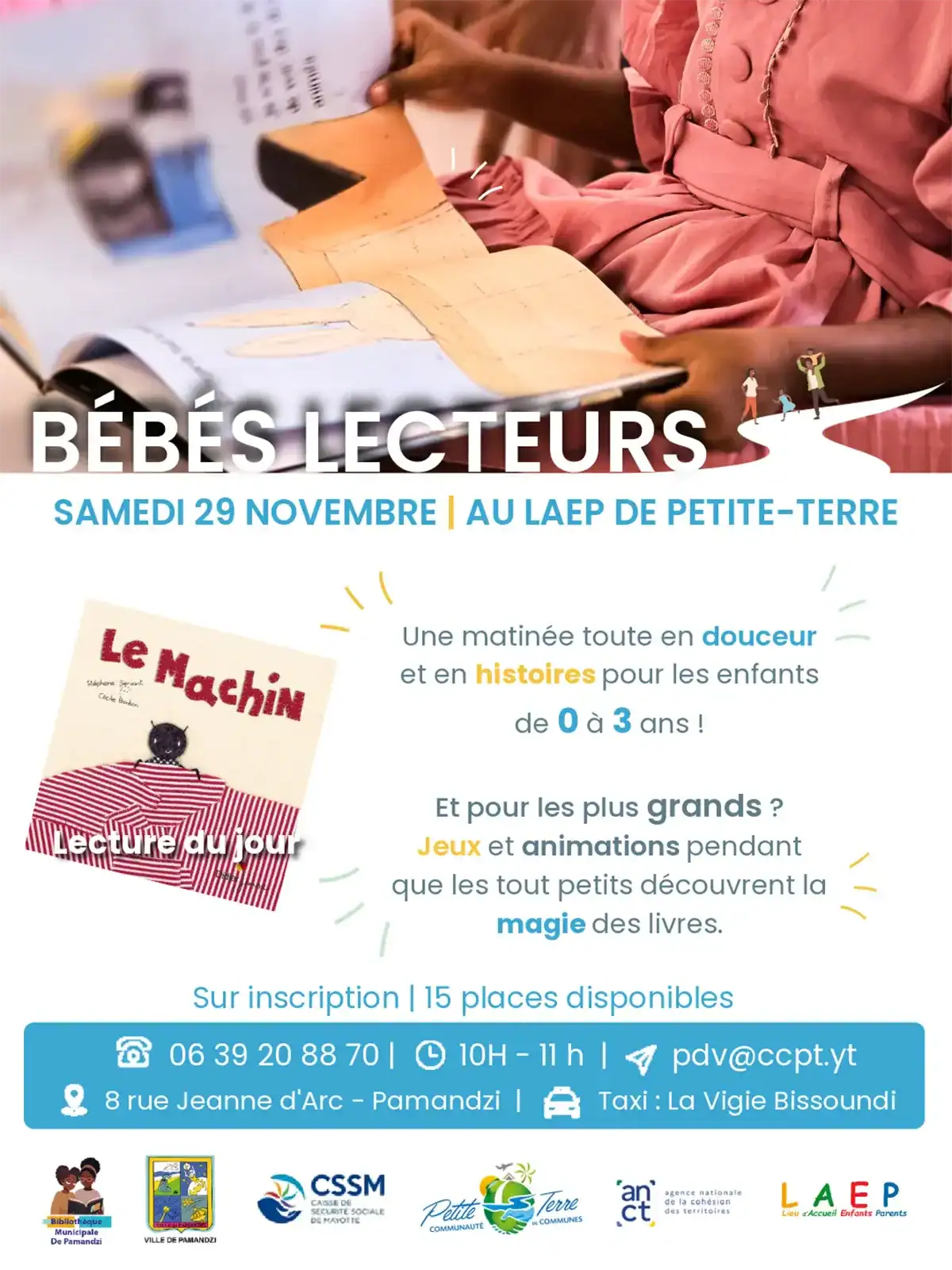 Nouvelle séance “Bébés Lecteurs” ce samedi à Pamandzi