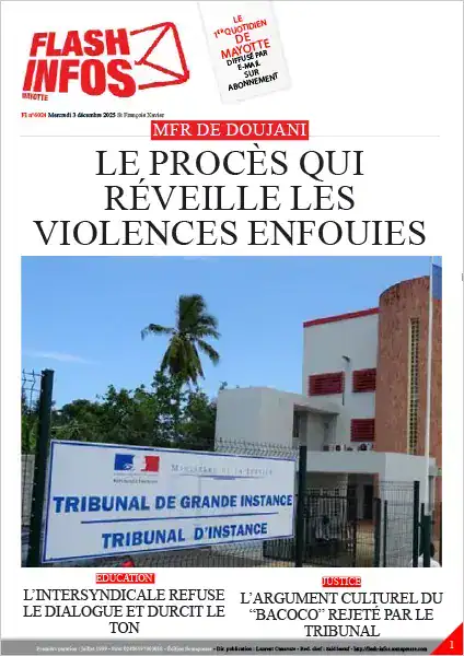 Flash infos Mayotte du Mercredi 3 décembre 2025