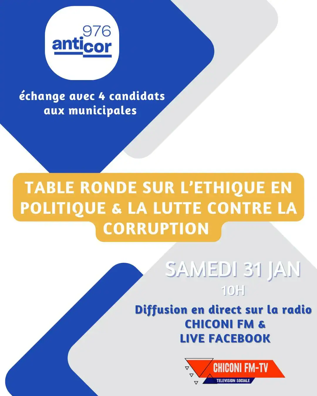 Débat municipal sur la lutte anticorruption à Mayotte