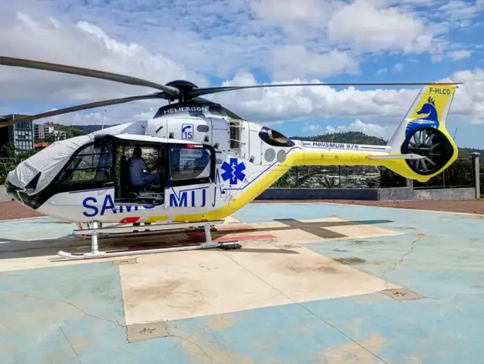 Hélicoptère du SAMU aperçu à Pamandzi : un accident finalement sans gravité