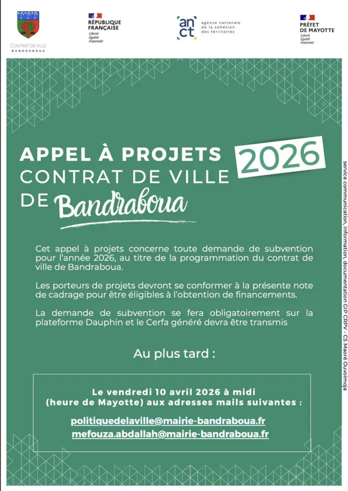 Bandraboua lance un appel à projets pour soutenir les initiatives locales