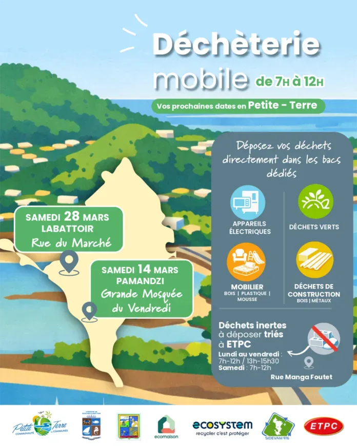Des déchèteries mobiles sur Petite-Terre cette fin de semaine