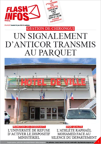 Flash infos Mayotte du Vendredi 26 juin 2026