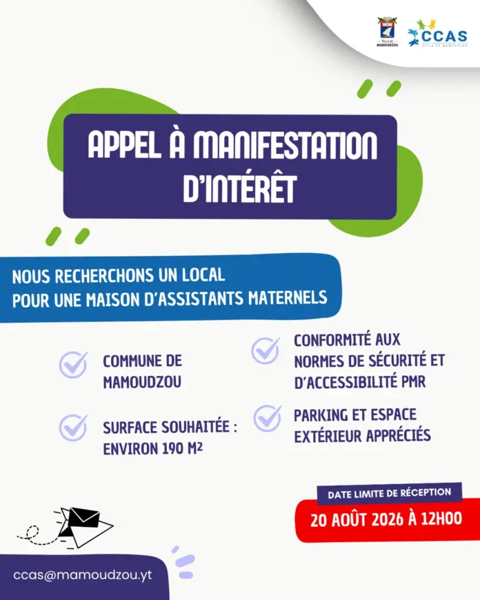 Mamoudzou cherche un local pour ouvrir une maison d’assistants maternels Mamoudzou cherche un local pour ouvrir une maison d’assistants maternels