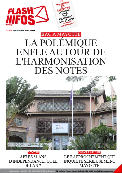 Flash infos Mayotte du Lundi 6 juillet 2026