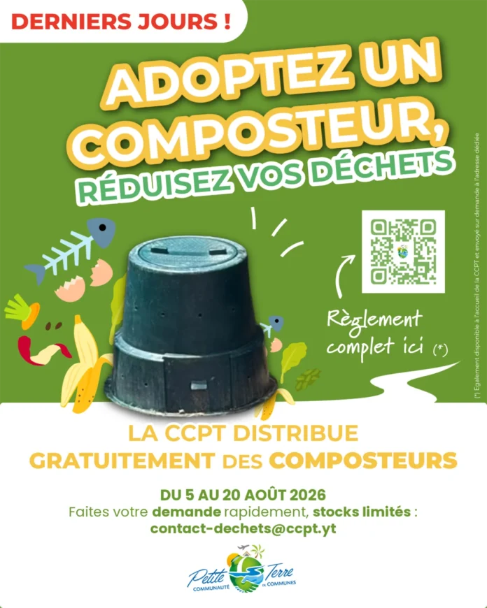 Composteurs gratuits : les habitants de Petite-Terre ont jusqu’au 20 août pour en profiter