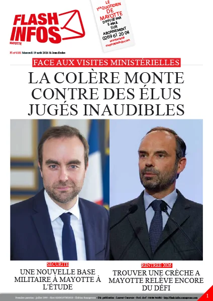 Flash infos Mayotte du Mercredi 19 août 2026