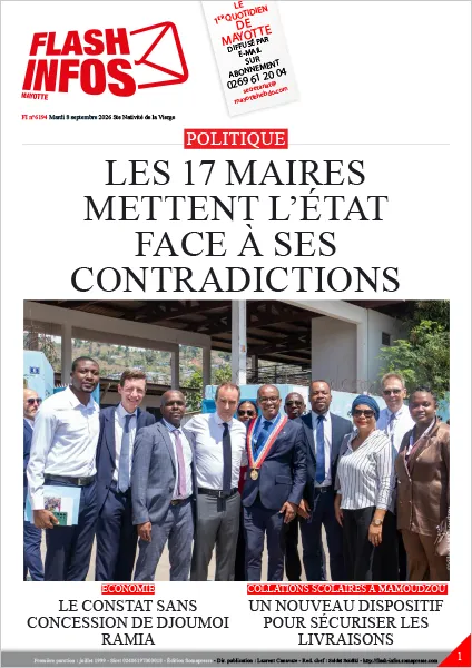 Flash infos Mayotte du Mardi 8 septembre 2026