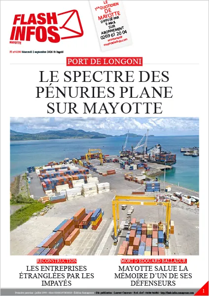 Flash infos Mayotte du Mercredi 2 septembre 2026