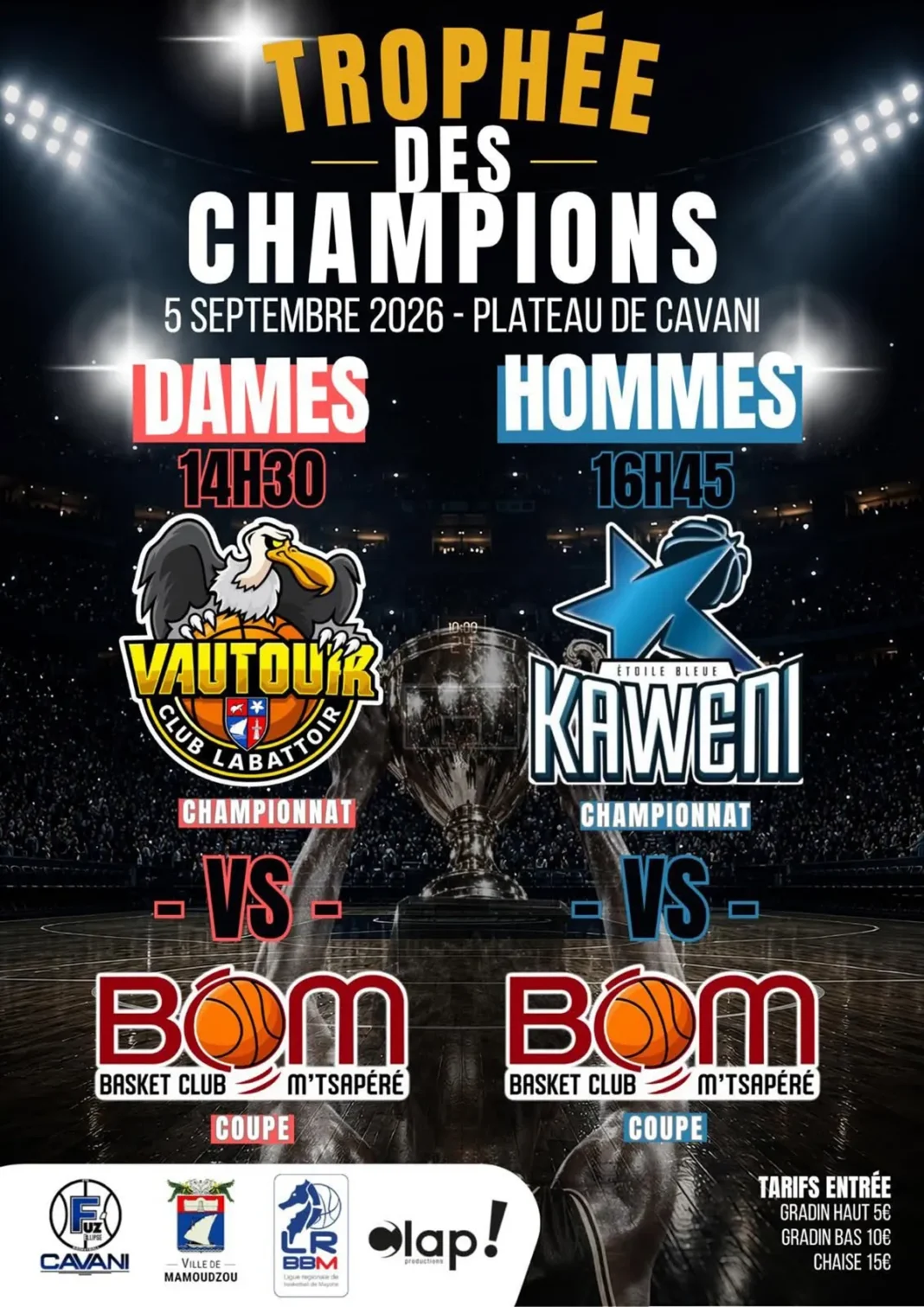 Le Trophée des Champions lance la saison de basket samedi à Cavani