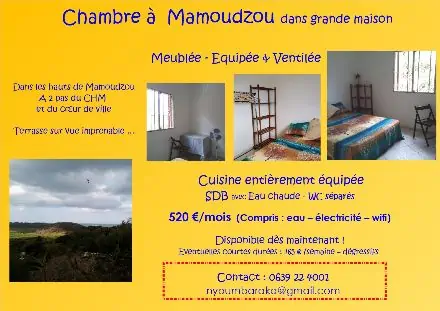 chambre dans grande maison à Mamoudzou
